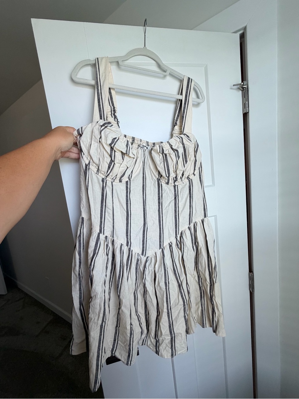Future collective basque waist mini dress